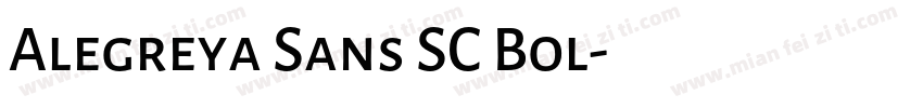 Alegreya Sans SC Bol字体转换